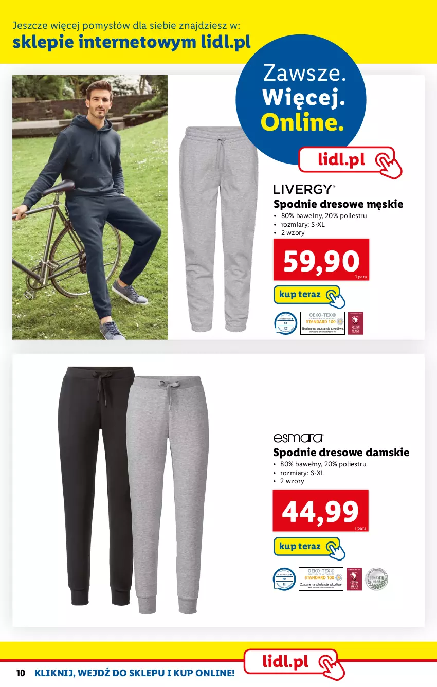 Gazetka promocyjna Lidl - KATALOG SKLEPU ONLINE - ważna 06.02 do 26.02.2023 - strona 10 - produkty: Dres, Spodnie, Spodnie dresowe, Tera