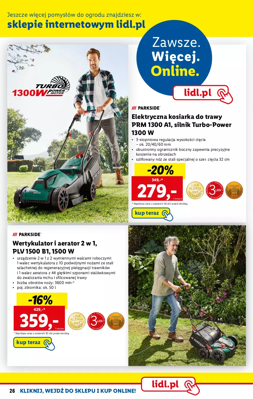 Gazetka promocyjna Lidl - KATALOG SKLEPU ONLINE - ważna 06.02 do 26.02.2023 - strona 26 - produkty: Gra, Kosiarka, Kosz, Noż, Sok, Tera, Top