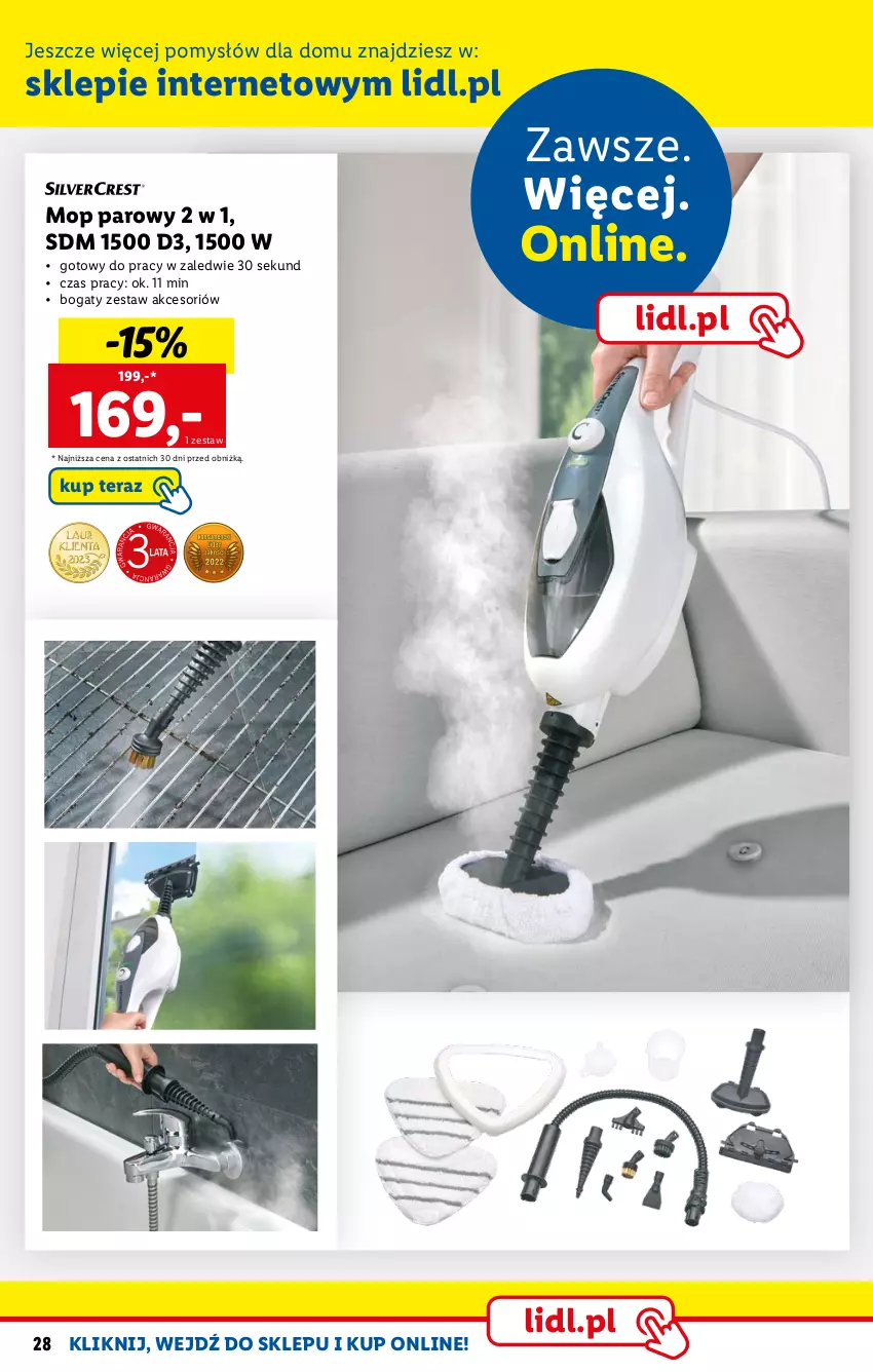 Gazetka promocyjna Lidl - KATALOG SKLEPU ONLINE - ważna 06.02 do 26.02.2023 - strona 28 - produkty: Mop, Mop parowy, Tera