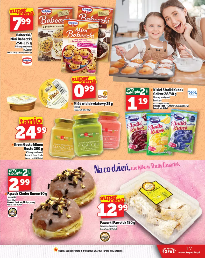 Gazetka promocyjna Topaz - Gazetka - ważna 30.01 do 05.02.2025 - strona 17 - produkty: Babeczki, Kisiel, Kubek, Miód, Top