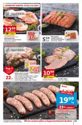 Gazetka promocyjna Auchan - Gazetka z MAŁĄ CENKĄ dźwigniesz więcej! Supermarket Auchan - Gazetka - ważna od 06.03 do 06.03.2024 - strona 11 - produkty: Kurczak, Mięso mielone, Mięso mielone z łopatki wieprzowej, Kotlet, Kiełbasa biała, Kiełbasa, Mięso