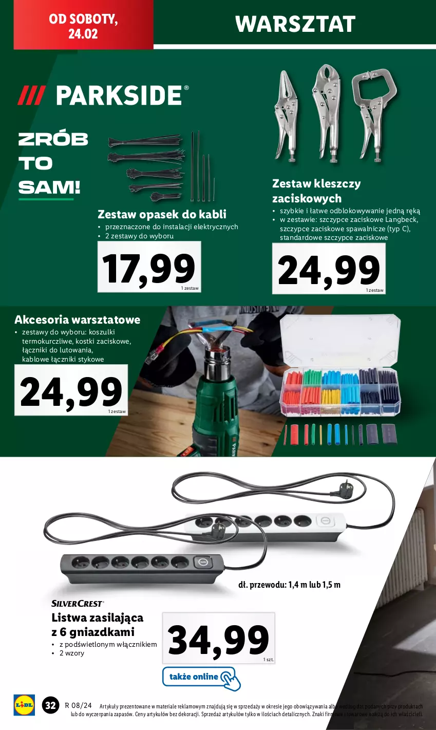 Gazetka promocyjna Lidl - GAZETKA - ważna 19.02 do 24.02.2024 - strona 38 - produkty: Kosz, Listwa, Pasek, Szczypce