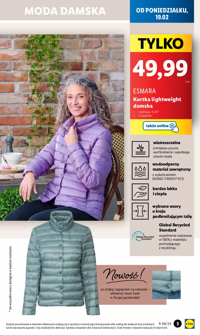 Gazetka promocyjna Lidl - GAZETKA - ważna 19.02 do 24.02.2024 - strona 5 - produkty: Control, Finish, Kurtka, Moda, Mus, Por