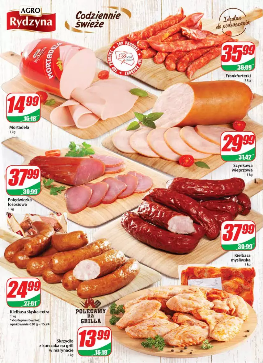 Gazetka promocyjna Dino - G28 - ważna 12.07 do 18.07.2023 - strona 10 - produkty: Frankfurterki, Grill, Kiełbasa, Kiełbasa śląska, Kurczak, Sos, Szynkowa wieprzowa