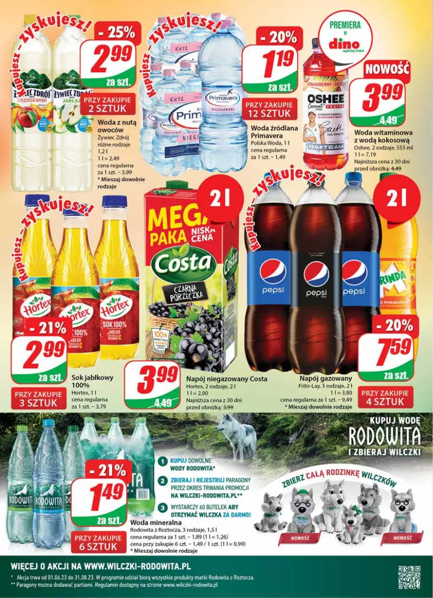 Gazetka promocyjna Dino - G28 - ważna 12.07 do 18.07.2023 - strona 2 - produkty: Gra, Hortex, Kokos, Kosz, LANA, Napój, Napój gazowany, Napój niegazowany, Oshee, Sok, Sok jabłkowy, Woda, Woda mineralna