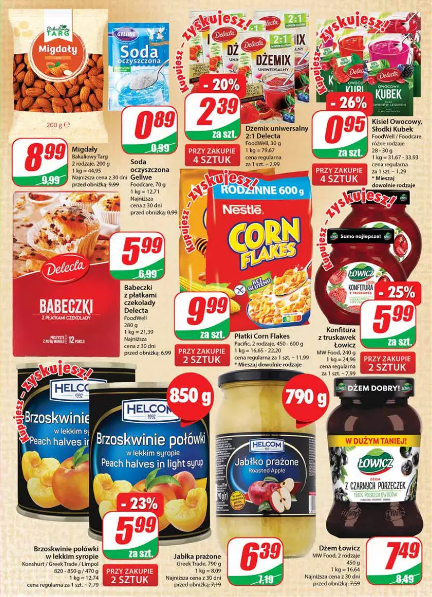 Gazetka promocyjna Dino - G28 - ważna 12.07 do 18.07.2023 - strona 5 - produkty: Babeczki, Brzoskwinie, Cif, Corn flakes, Delecta, Dżem, Jabłka, Jabłka prażone, Kisiel, Konfitura, Kubek, Migdały, Syrop