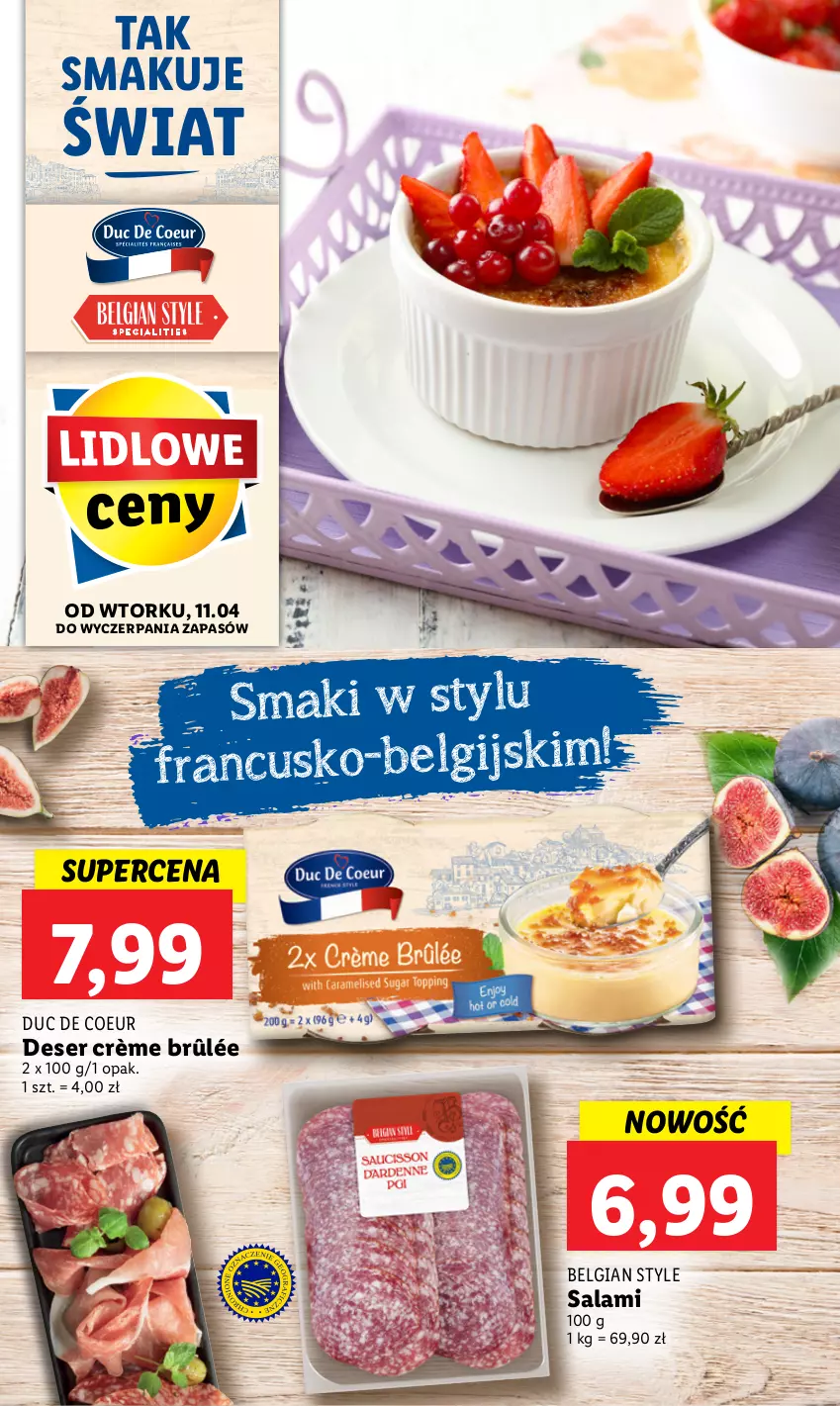 Gazetka promocyjna Lidl - GAZETKA - ważna 11.04 do 15.04.2023 - strona 53 - produkty: Crème brûlée, Deser, LG, Salami, Ser