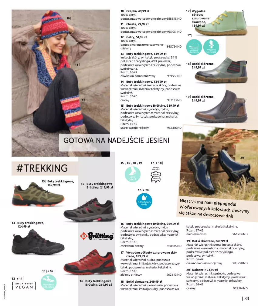 Gazetka promocyjna Bonprix - STYL UTILITY - ważna 28.08.2023 do 28.02.2024 - strona 85 - produkty: Botki, Buty, Chusta, Czapka, Półbuty