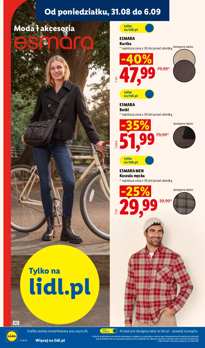 Gazetka promocyjna Lidl - Gazetka ważna od 31.08. do 05.09. - ważna 31.08 do 05.09.2026 - strona 10 - produkty: Botki, Gra, Grafika, Kosz, Koszula, Kurtka, Moda
