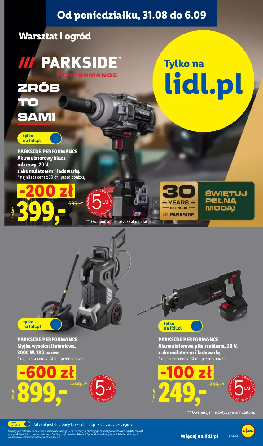 Gazetka promocyjna Lidl - Gazetka ważna od 31.08. do 05.09. - ważna 31.08 do 05.09.2026 - strona 11 - produkty: Akumulator, Klucz udarowy, Koc, Ogród, Parkside, Sok