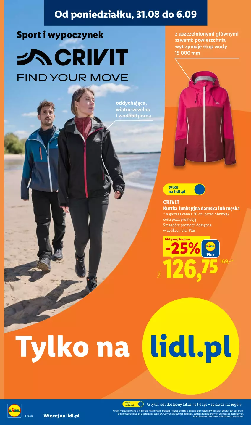 Gazetka promocyjna Lidl - Gazetka ważna od 31.08. do 05.09. - ważna 31.08 do 05.09.2026 - strona 46 - produkty: Kurtka, Por, Sport