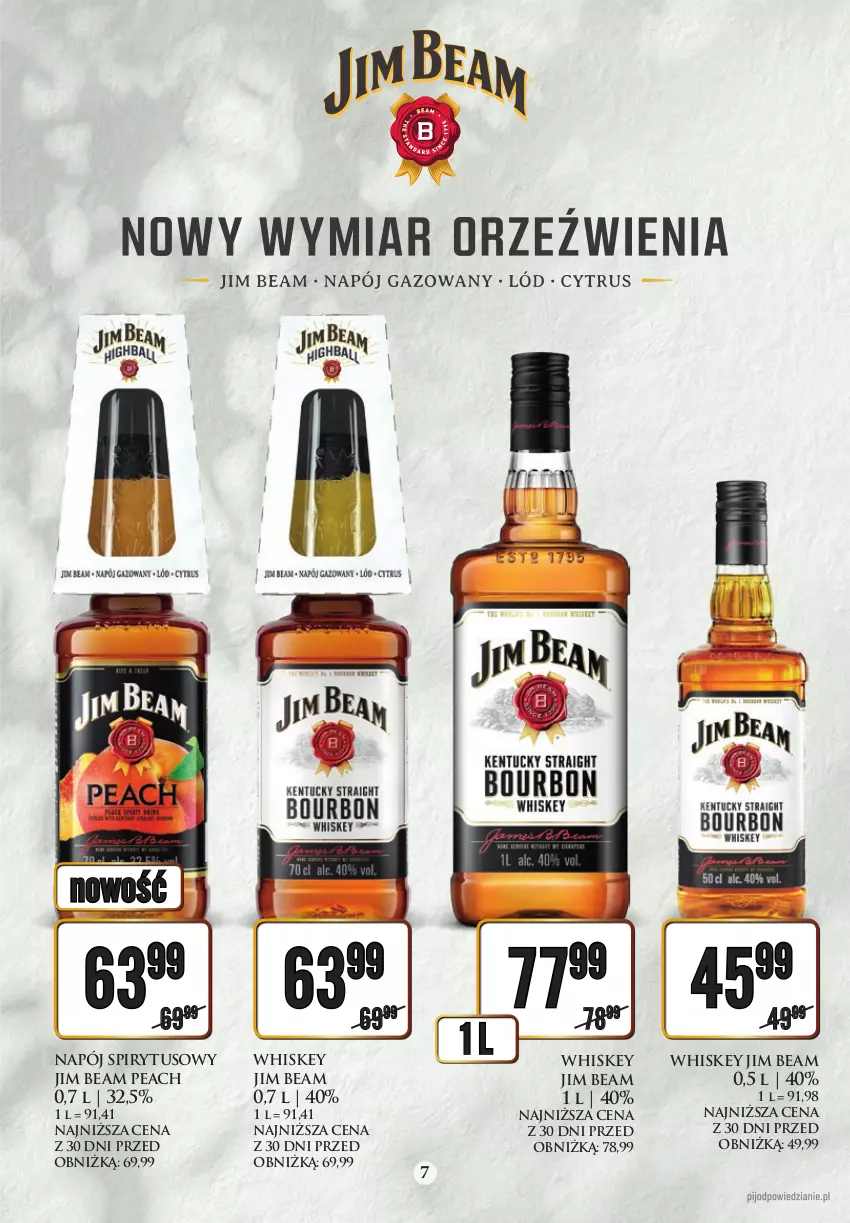 Gazetka promocyjna Dino - Katalog alkoholowy 14-19.08 - ważna 14.08 do 19.08.2023 - strona 7 - produkty: Jim Beam, Napój, Whiskey, Wódka