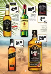 Gazetka promocyjna Dino - Katalog alkoholowy 14-19.08 - Gazetka - ważna od 19.08 do 19.08.2023 - strona 10 - produkty: Whiskey, Jameson, Coca-Cola, Johnnie Walker, Lack, Whisky, Jack Daniel's