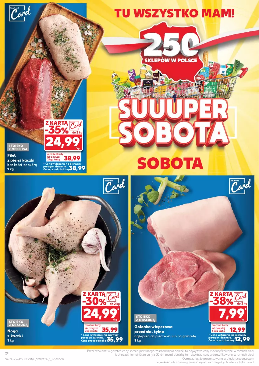 Gazetka promocyjna Kaufland - Gazetka tygodnia - ważna 17.10 do 23.10.2024 - strona 2 - produkty: Filet z piersi kaczki, Gala, Golonka wieprzowa, Noga z kaczki, Piec, Rama, Sok