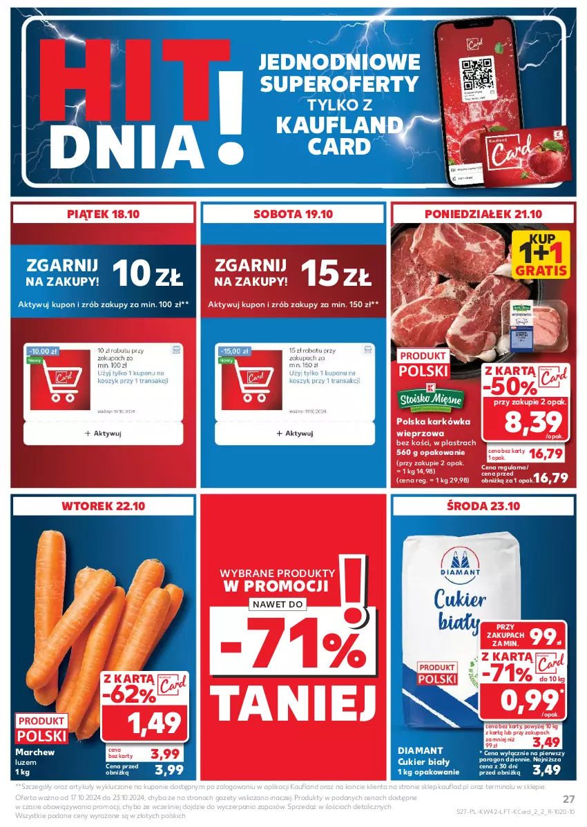 Gazetka promocyjna Kaufland - Gazetka tygodnia - ważna 17.10 do 23.10.2024 - strona 27 - produkty: Cukier, Diamant, Gra, Karkówka wieprzowa