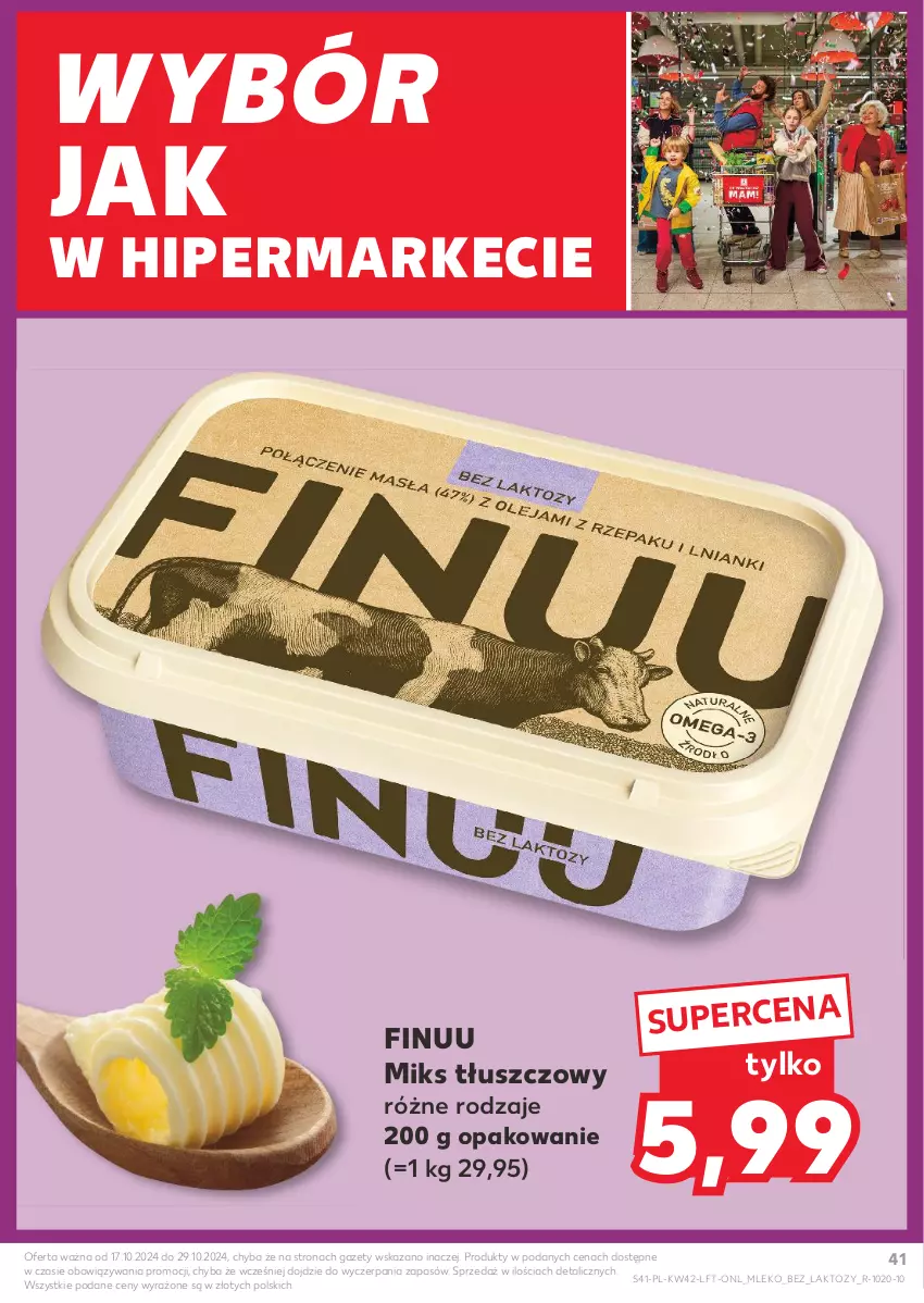 Gazetka promocyjna Kaufland - Gazetka tygodnia - ważna 17.10 do 23.10.2024 - strona 41 - produkty: Finuu, Miks tłuszczowy, Mleko