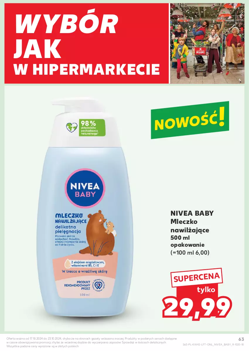 Gazetka promocyjna Kaufland - Gazetka tygodnia - ważna 17.10 do 23.10.2024 - strona 63 - produkty: Mleczko, Nivea, Nivea Baby