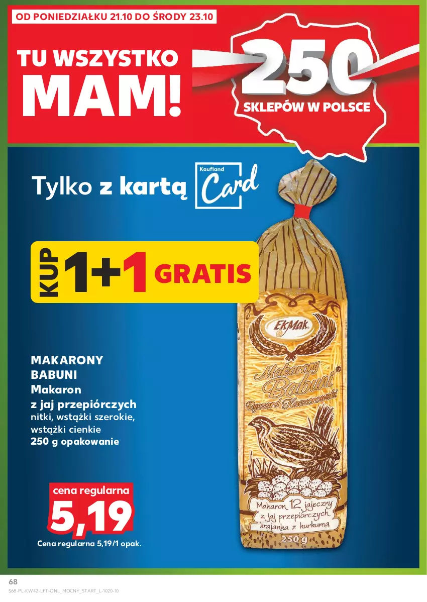 Gazetka promocyjna Kaufland - Gazetka tygodnia - ważna 17.10 do 23.10.2024 - strona 68 - produkty: Babuni, Gra, Makaron