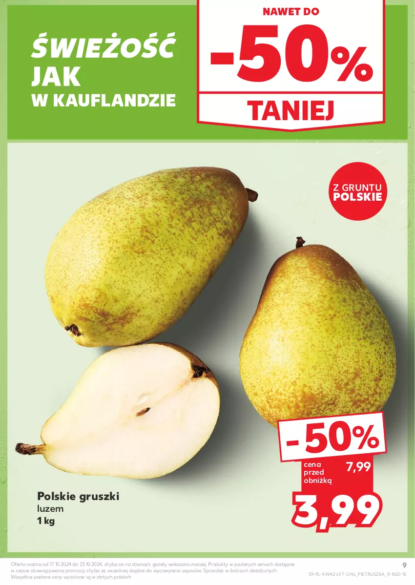 Gazetka promocyjna Kaufland - Gazetka tygodnia - ważna 17.10 do 23.10.2024 - strona 9 - produkty: Grunt, Gruszki, Pietruszka