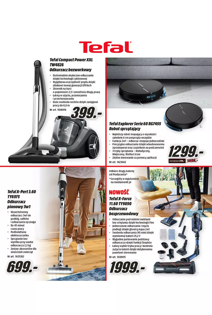 Gazetka promocyjna Media Markt - Gazetka Media Markt - ważna 10.03 do 03.04.2021 - strona 20 - produkty: Fa, LANA, Mop, Odkurzacz, Odkurzacz bezprzewodowy, Robot, Robot sprzątający, Ser, Sok, Sprzątanie, Szczotka, Tefal, Top