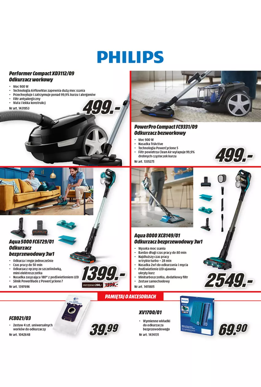 Gazetka promocyjna Media Markt - Gazetka Media Markt - ważna 10.03 do 03.04.2021 - strona 23 - produkty: Mięta, Odkurzacz, Odkurzacz bezprzewodowy, Philips, Sok, Szczotka, Wkładki