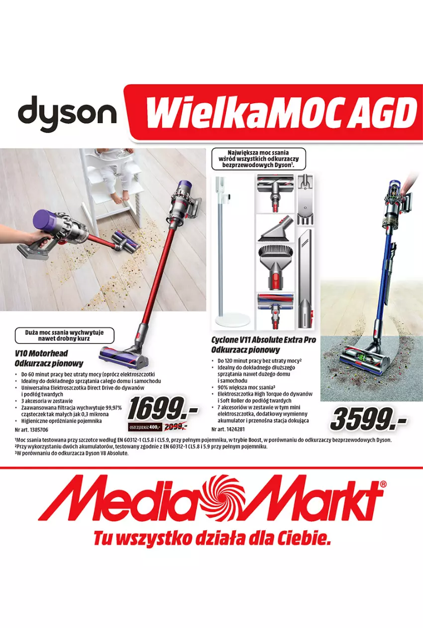 Gazetka promocyjna Media Markt - Gazetka Media Markt - ważna 10.03 do 03.04.2021 - strona 24 - produkty: Absolut, Akumulator, Dywan, Odkurzacz, Pojemnik, Por, Roller, Szczotka