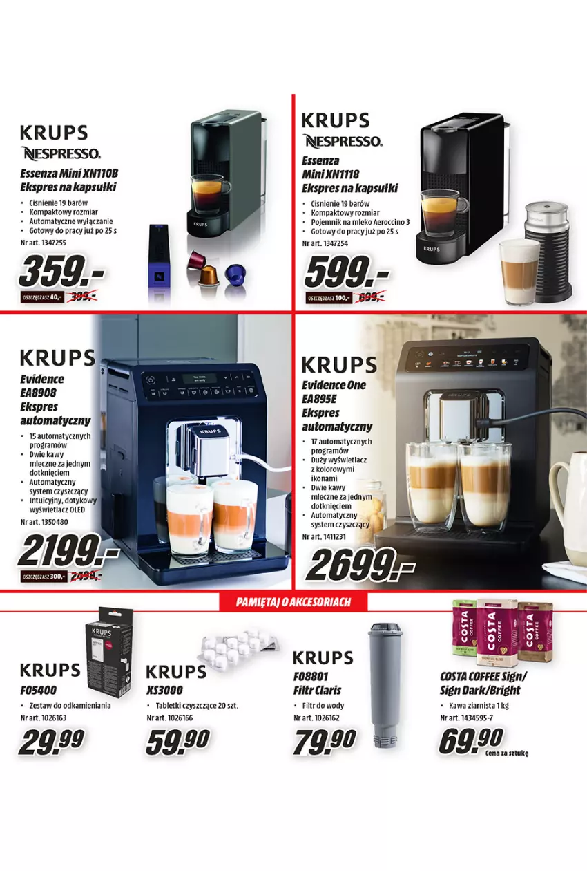 Gazetka promocyjna Media Markt - Gazetka Media Markt - ważna 10.03 do 03.04.2021 - strona 5 - produkty: Gra, Kawa, Kawa ziarnista, Krups, Mleko, Pojemnik, Tablet