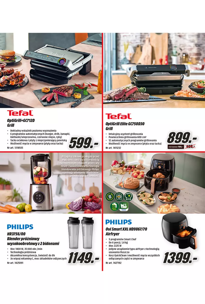 Gazetka promocyjna Media Markt - Gazetka Media Markt - ważna 10.03 do 03.04.2021 - strona 8 - produkty: Aksam, Blender, Burger, Drób, Gra, Grill, Kosz, Mięso, Philips, Płyta, Por, Sok, Wieprzowina