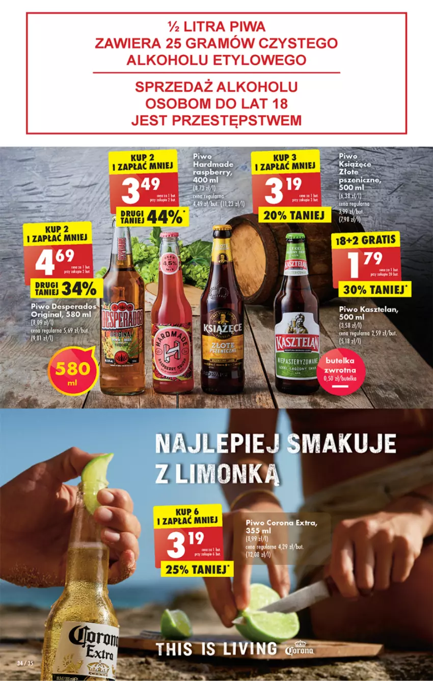 Gazetka promocyjna Biedronka - W tym tygodniu P - ważna 25.07 do 30.07.2022 - strona 34 - produkty: Corona Extra, Gra, Kasztelan, Olej, Piwa, Piwo