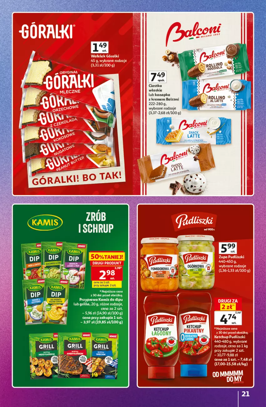 Gazetka promocyjna Auchan - Gazetka Znane Marki Hipermarket Auchan - ważna 11.06 do 17.06.2026 - strona 21 - produkty: Alcon, Ciastka, Grill, Kamis