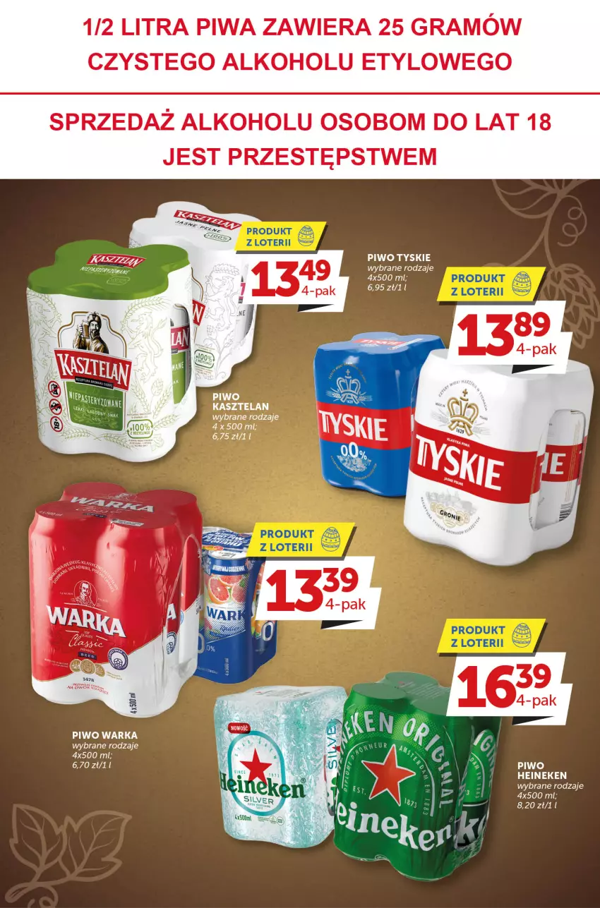 Gazetka promocyjna Groszek - ważna 08.03 do 21.03.2023 - strona 22 - produkty: Gra, Kasztelan, Piwa, Piwo, Tyskie, Warka