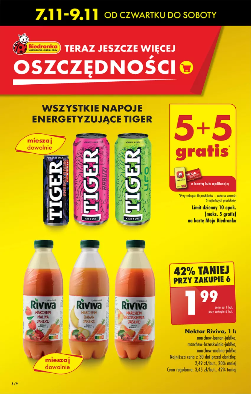 Gazetka promocyjna Biedronka - Od czwartku - ważna 07.11 do 13.11.2024 - strona 8 - produkty: Dron, Gra, Napoje, Nektar, Tera, Tiger