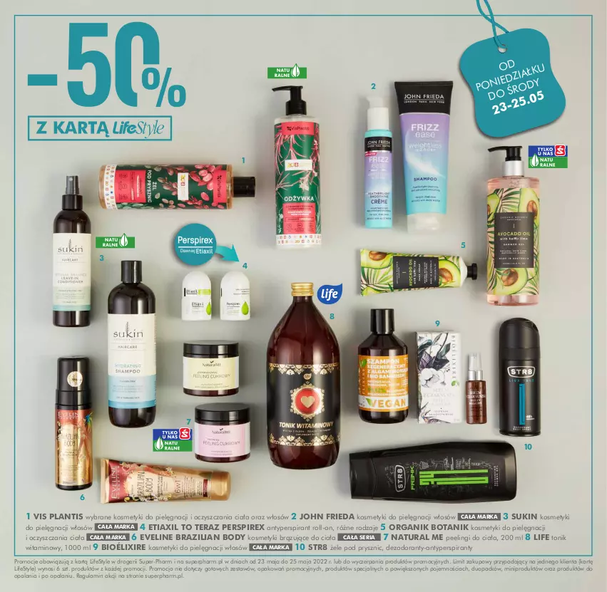 Gazetka promocyjna Super Pharm - Gazetka - ważna 19.05 do 25.05.2022 - strona 4 - produkty: Antyperspirant, Body, Dezodorant, Etiaxil, Eveline, John frieda, Kosmetyki do pielęgnacji, Peeling, Ser, Str8, Tera, Tonik