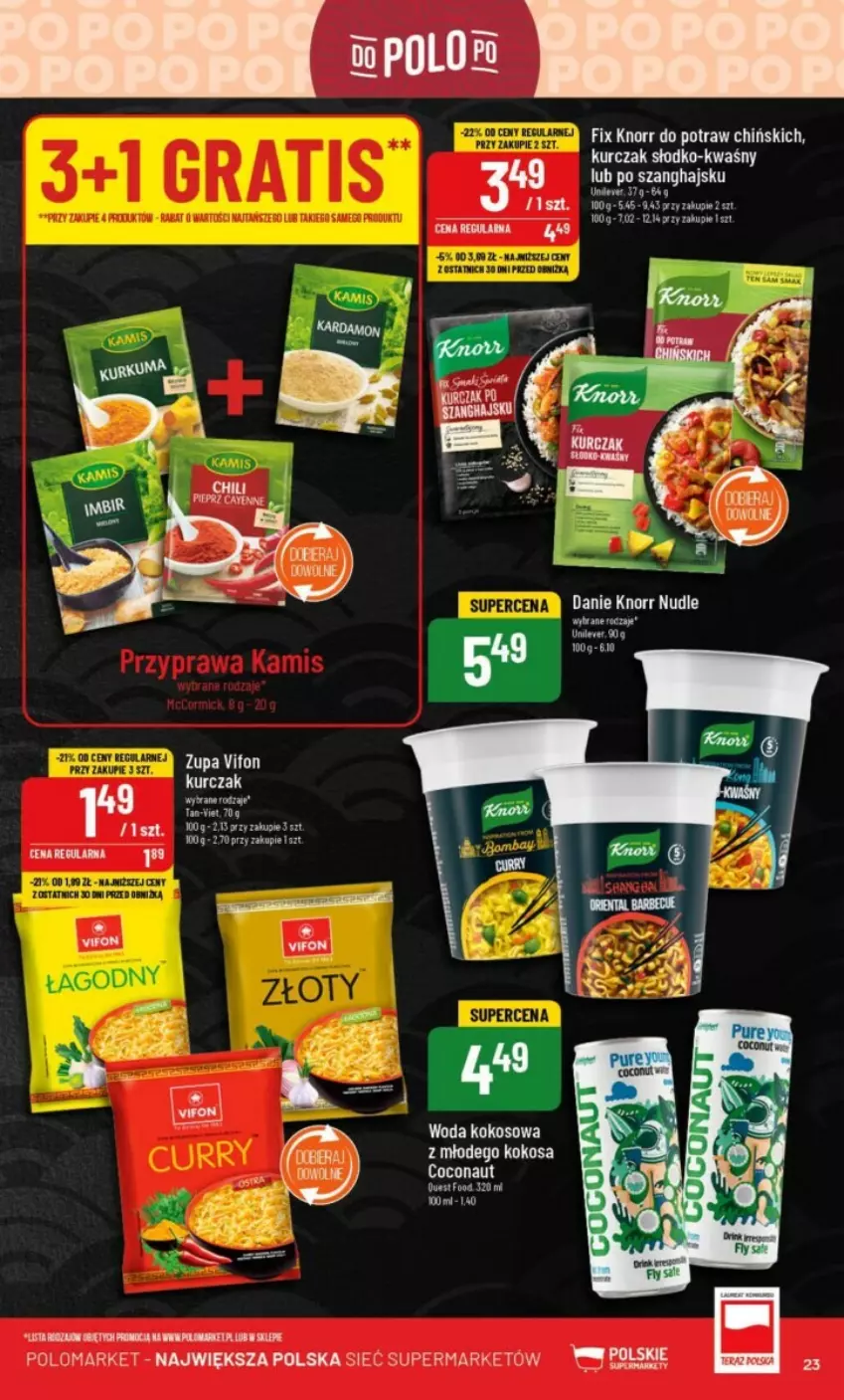 Gazetka promocyjna PoloMarket - ważna 06.09 do 12.09.2023 - strona 16 - produkty: Knorr, Kokos, Kurczak, Tran, Woda