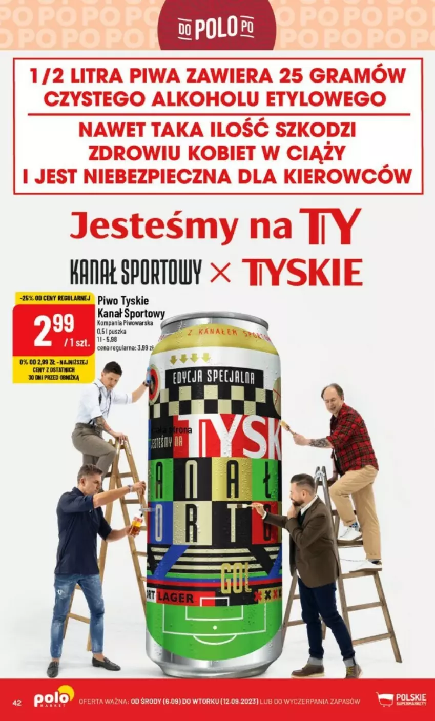 Gazetka promocyjna PoloMarket - ważna 06.09 do 12.09.2023 - strona 37 - produkty: Piwo, Por, Sport, Tyskie