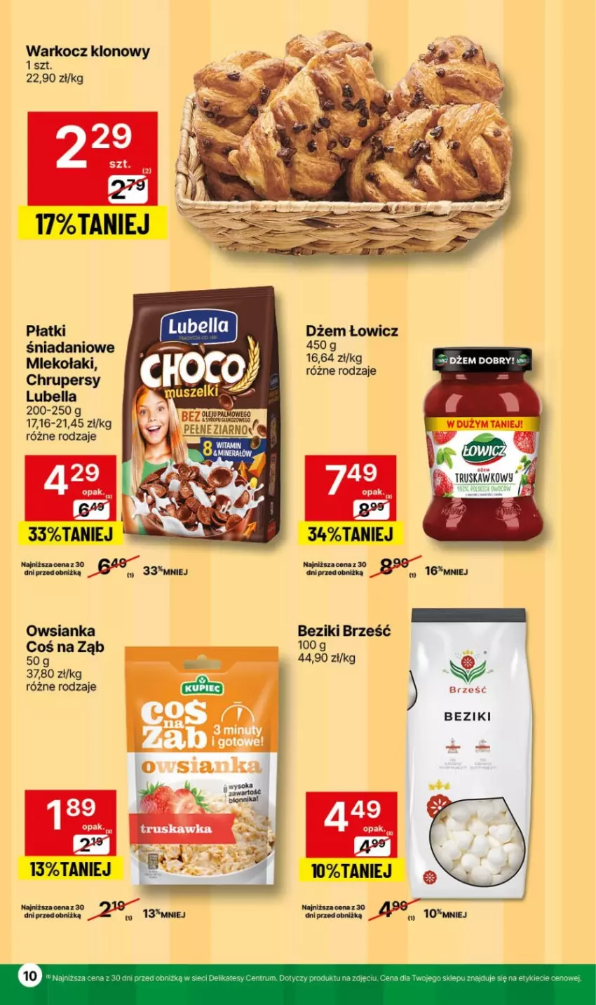 Gazetka promocyjna Delikatesy Centrum - NOWA GAZETKA Delikatesy Centrum od 22 stycznia! 22-28.01.2024 - ważna 22.01 do 28.01.2024 - strona 10 - produkty: Bell, Bella, Danio, Dżem, Koc, Lubella, Olej, Owsianka