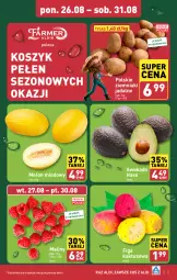 Gazetka promocyjna Aldi - Farmer ALDIK poleca świeże owoce i warzywa - Gazetka - ważna od 31.08 do 31.08.2024 - strona 3 - produkty: Kaktus, Kosz, Ziemniaki, Maliny, Melon