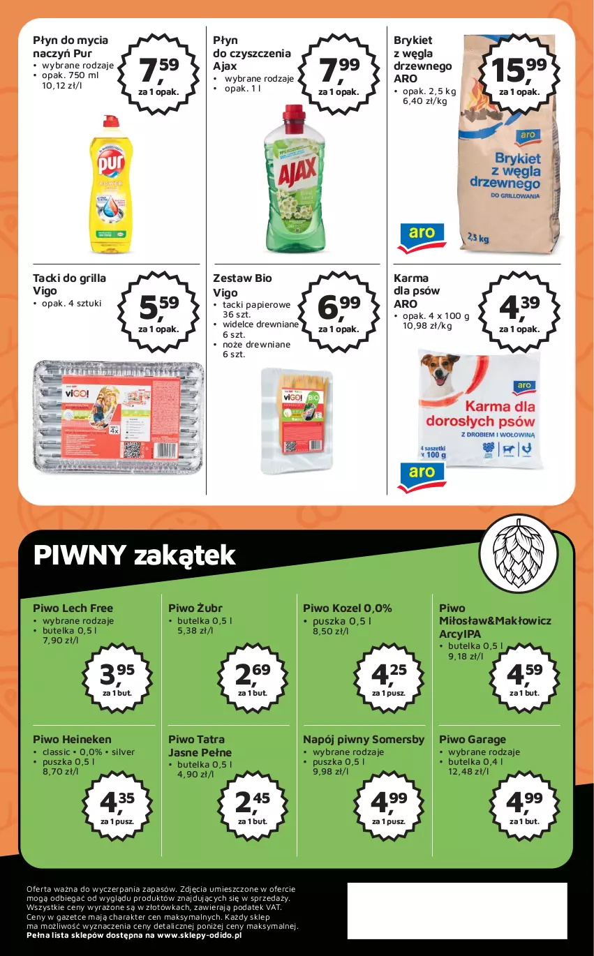Gazetka promocyjna Odido - Gazetka - ważna 21.04 do 04.05.2023 - strona 8 - produkty: Ajax, Do mycia naczyń, Grill, Heineken, Kozel, Napój, Noż, Papier, Piwo, Płyn do mycia, Płyn do mycia naczyń, Pur, Somersby, Tatra