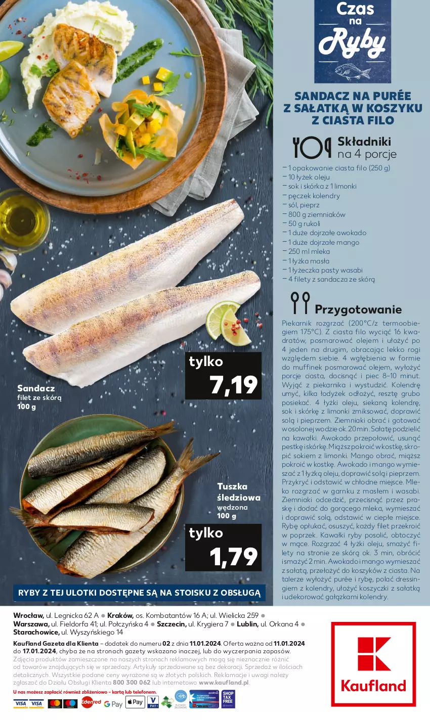 Gazetka promocyjna Kaufland - Kaufland - ważna 11.01 do 17.01.2024 - strona 2 - produkty: Dres, Fa, Kawa, Kosz, Mango, Mleko, Olej, Orka, Piec, Piekarnik, Pieprz, Por, Pur, Sałat, Sandacz, Sandacz filet, Sok, Sól, Talerz, Tusz, Tuszka śledziowa, Tuszka śledziowa wędzona, Wagi, Wasa, Ziemniaki