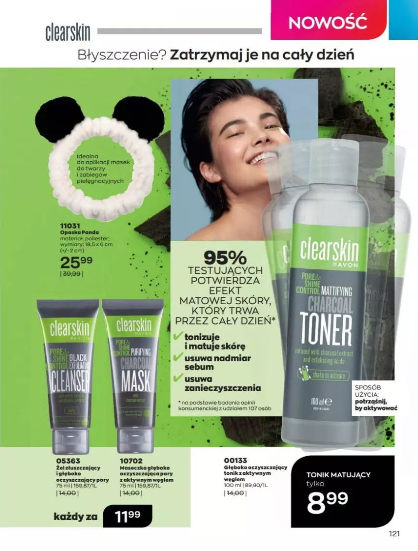 Gazetka promocyjna Avon - Katalog Avon 7/2021 kampania lipiec - ważna 01.07 do 31.07.2021 - strona 121 - produkty: Opaska, Panda, Por, Tonik