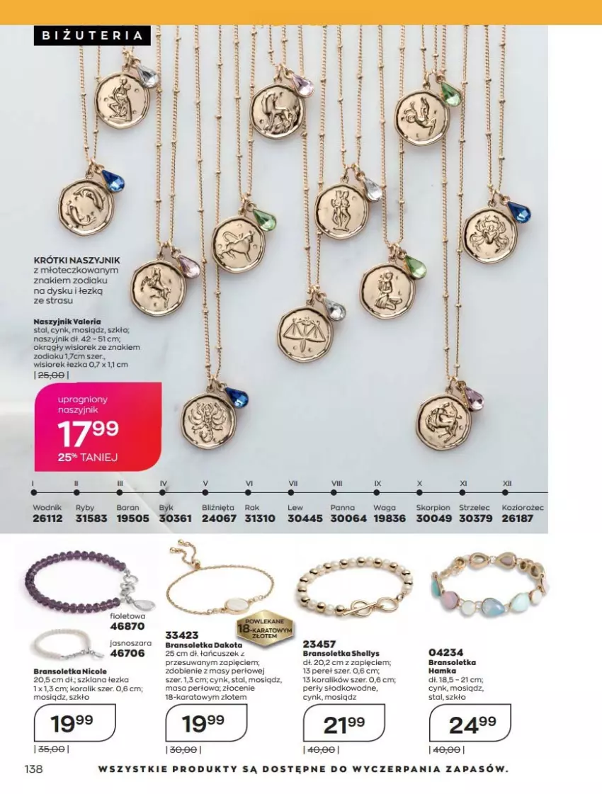 Gazetka promocyjna Avon - Katalog Avon 7/2021 kampania lipiec - ważna 01.07 do 31.07.2021 - strona 138 - produkty: Bransoletka, Cynk, LANA, Młot, Naszyjnik, Waga