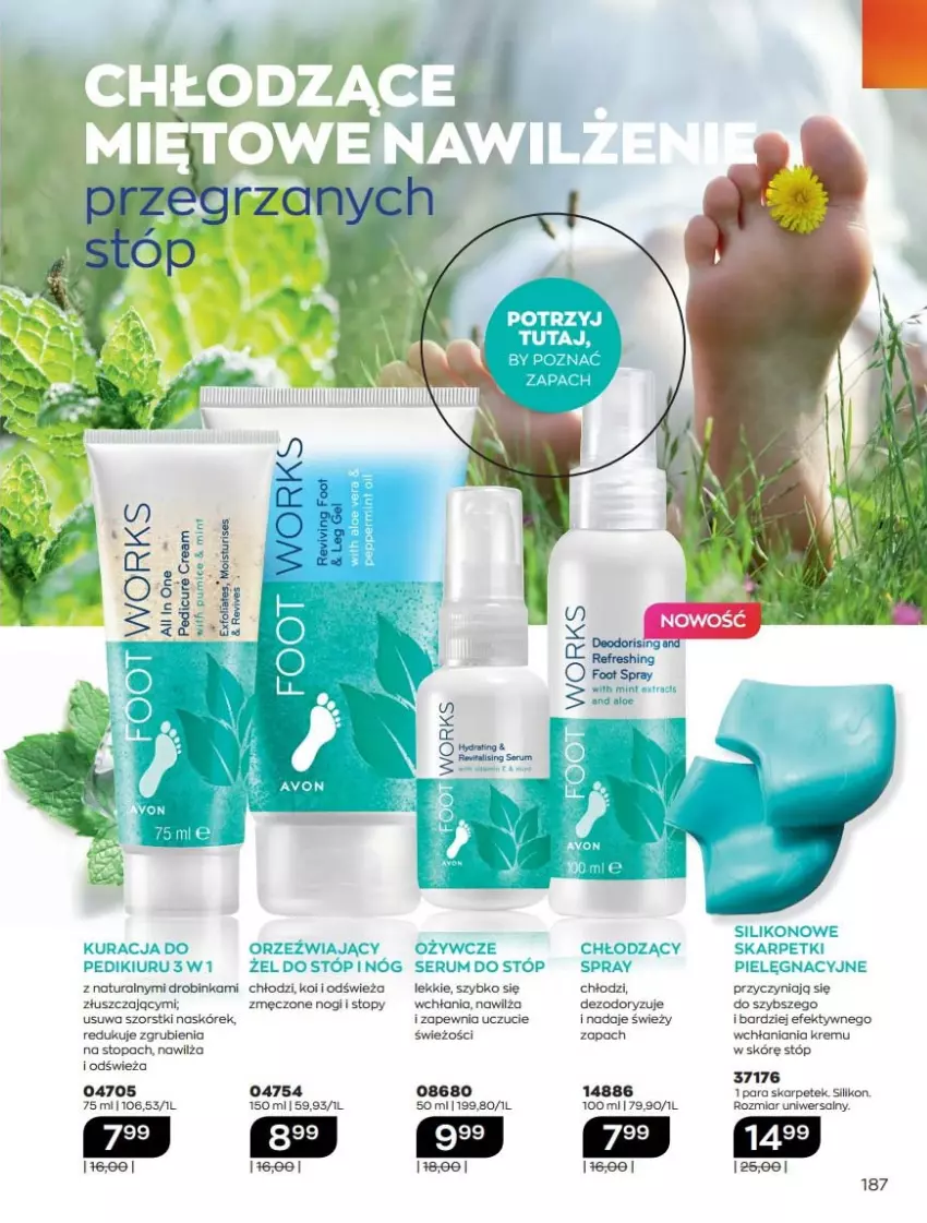 Gazetka promocyjna Avon - Katalog Avon 7/2021 kampania lipiec - ważna 01.07 do 31.07.2021 - strona 187 - produkty: Inka, Karp, Rum, Ser, Serum, Skarpetki, Top