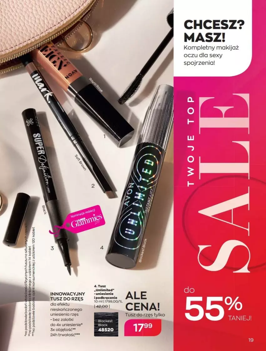 Gazetka promocyjna Avon - Katalog Avon 7/2021 kampania lipiec - ważna 01.07 do 31.07.2021 - strona 19 - produkty: Isla, Makijaż, Tusz