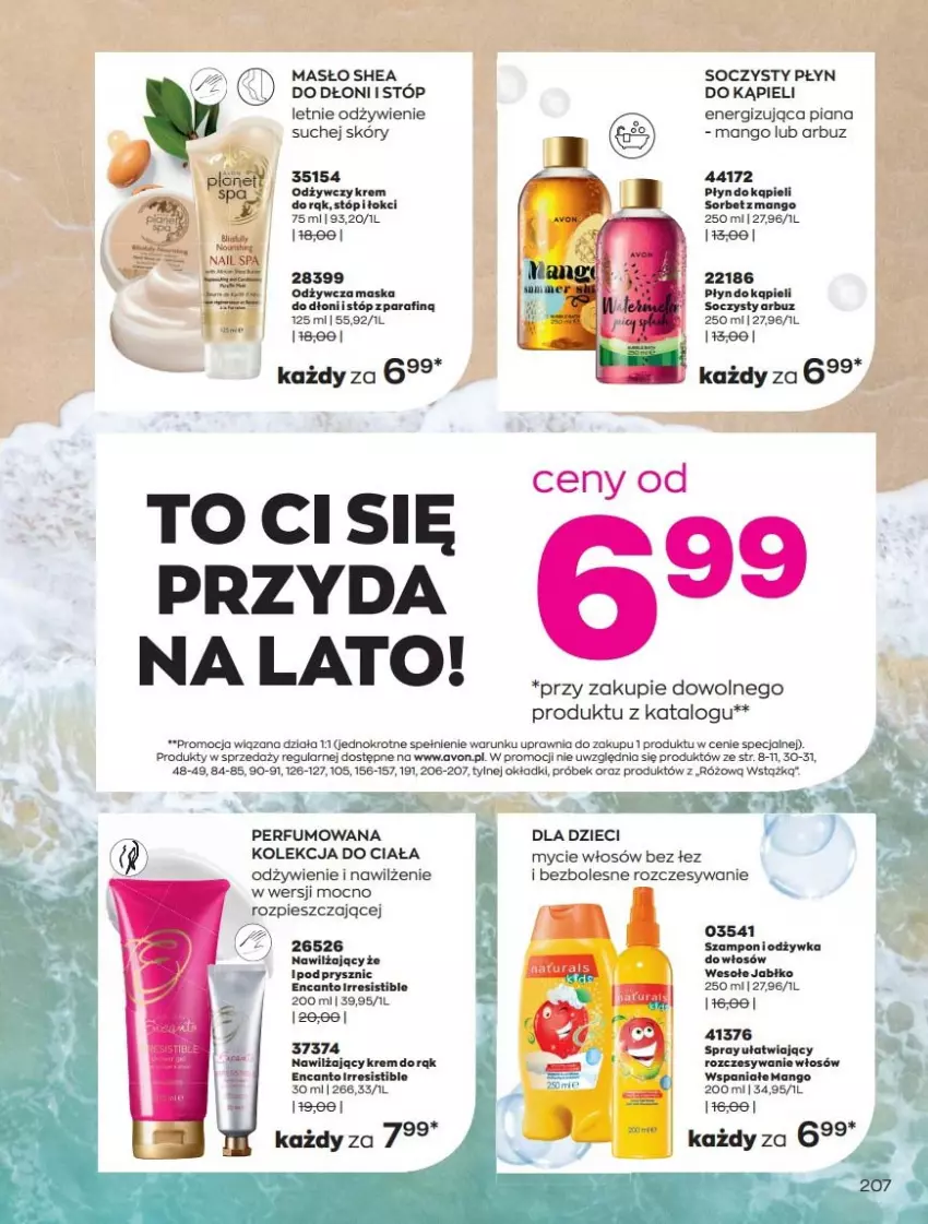 Gazetka promocyjna Avon - Katalog Avon 7/2021 kampania lipiec - ważna 01.07 do 31.07.2021 - strona 207 - produkty: Arbuz, Dzieci, Fa, Krem do rąk, Mango, Maska, Masło, Odżywka, Perfum, Płyn do kąpieli, Szampon