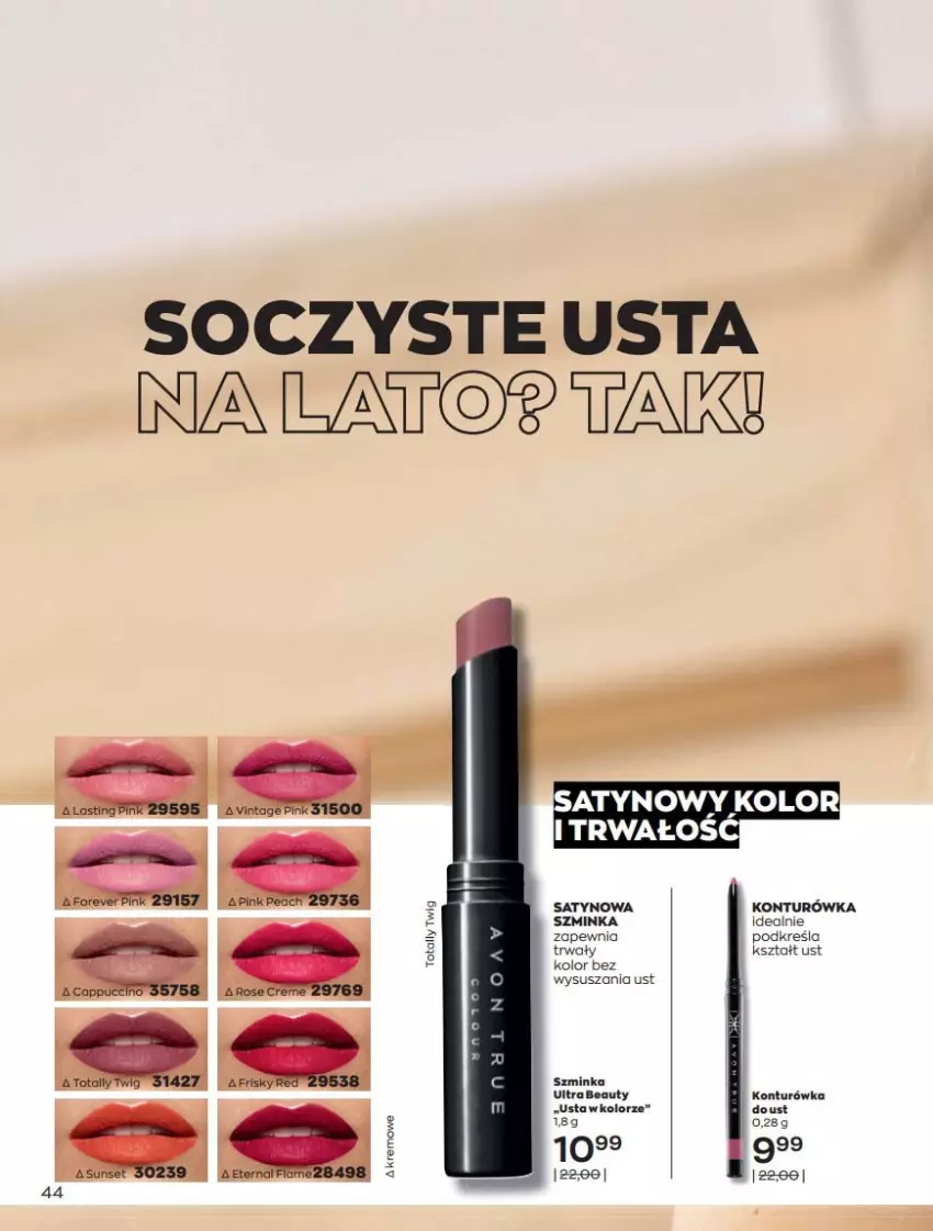 Gazetka promocyjna Avon - Katalog Avon 7/2021 kampania lipiec - ważna 01.07 do 31.07.2021 - strona 44 - produkty: Inka, Szminka