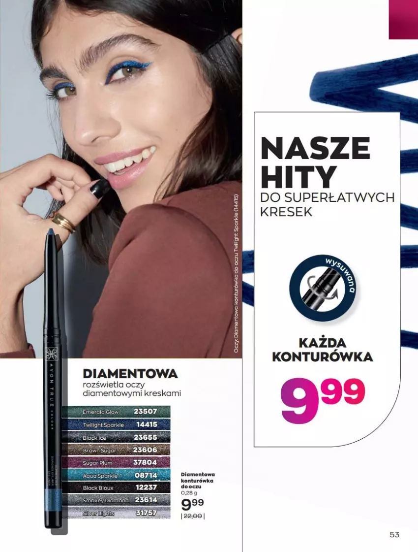 Gazetka promocyjna Avon - Katalog Avon 7/2021 kampania lipiec - ważna 01.07 do 31.07.2021 - strona 53 - produkty: Konturówka do oczu, Lack, Mus, Perła