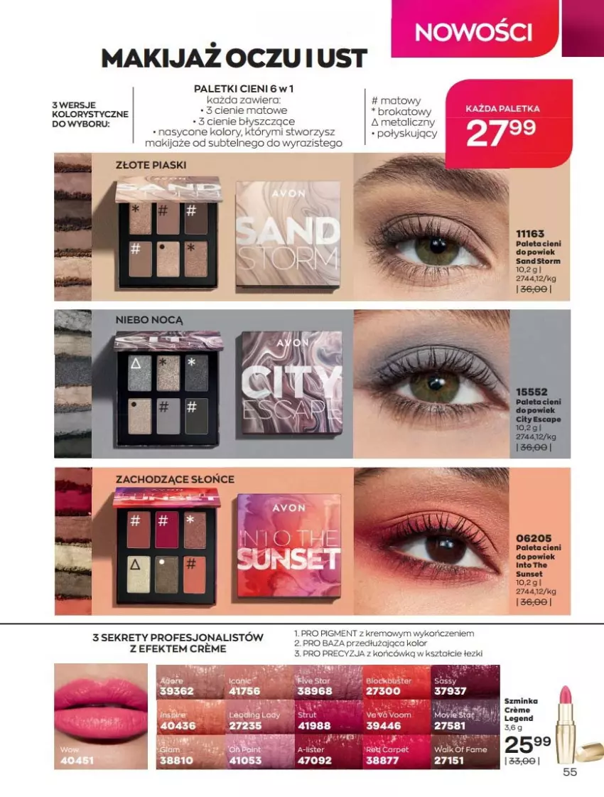 Gazetka promocyjna Avon - Katalog Avon 7/2021 kampania lipiec - ważna 01.07 do 31.07.2021 - strona 55 - produkty: Fa, Inka, Makijaż, Szminka