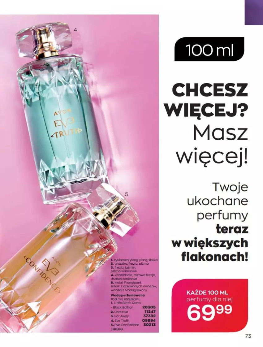 Gazetka promocyjna Avon - Katalog Avon 7/2021 kampania lipiec - ważna 01.07 do 31.07.2021 - strona 73 - produkty: Koc, Perfum, Tera