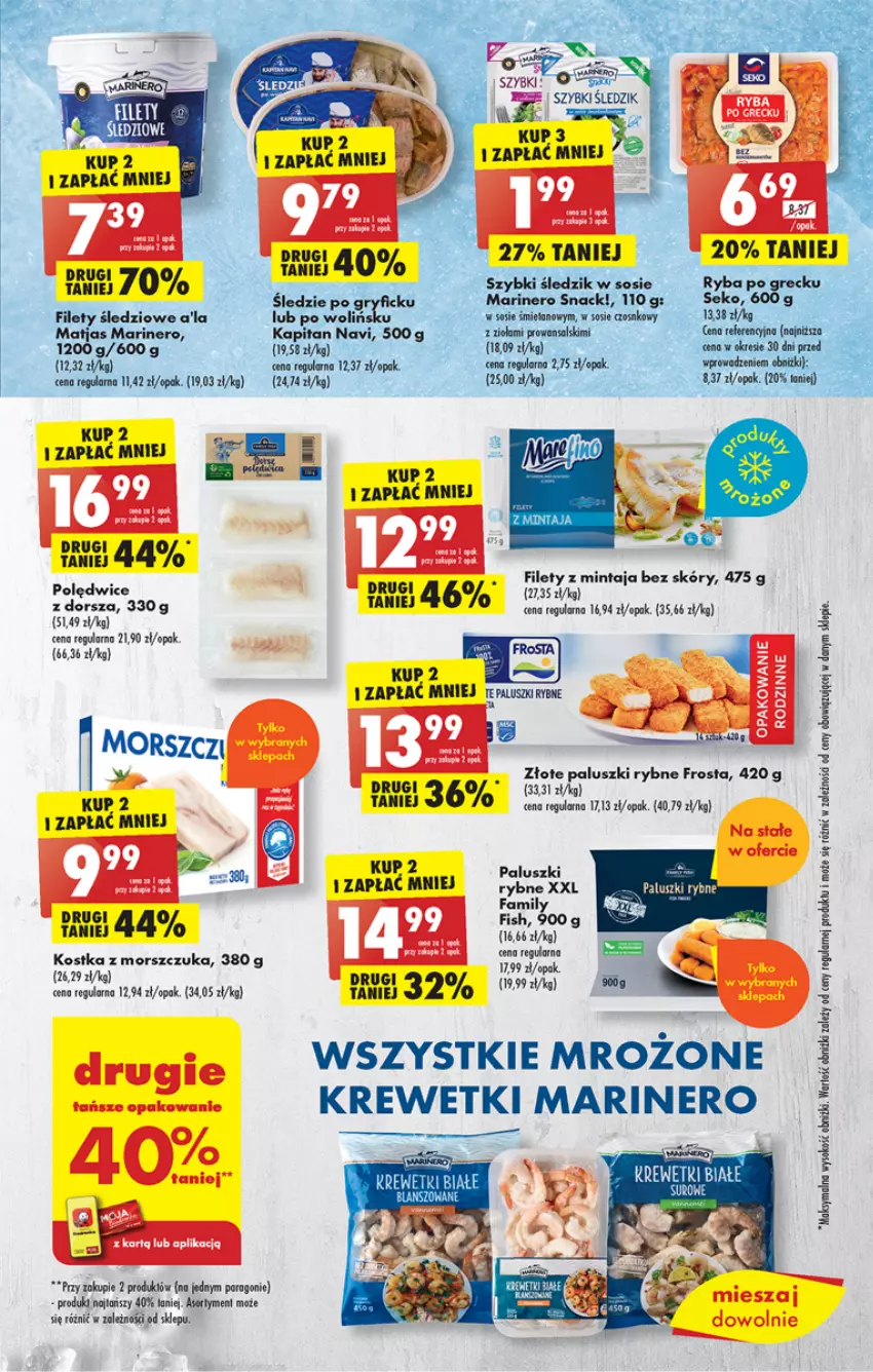 Gazetka promocyjna Biedronka - Gazetka - Biedronka.pl - ważna 30.01 do 04.02.2023 - strona 17 - produkty: Dorsz, Fa, Frosta, Gry, Krewetki, Matjas, Mintaj, Paluszki rybne, Ryba, Ryba po grecku, SEKO, Ser, Sok, Sos, Wanna