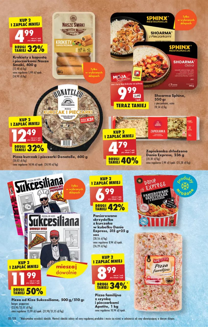 Gazetka promocyjna Biedronka - Gazetka - Biedronka.pl - ważna 30.01 do 04.02.2023 - strona 22 - produkty: Fa, Kapustą, Kurczak, Piec, Pieczarka, Pizza, Shoarma, Sos, Tera, Zapiekanka